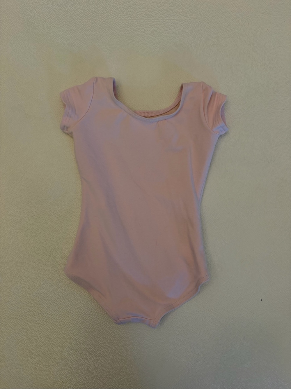 Capezio Pink Short Sleeve One-Piece Leotard, size T, like new - Picture 2 of 3